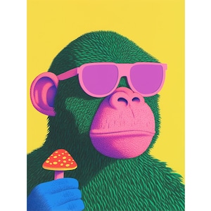 Monkey Diamond Painting Kit: DIY 5D Embroidery Home Decor