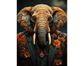 MXJSUA Wandelende Olifant 5D Diamond Painting Kit - Volledige Boor 30x40cm Voor Volwassenen