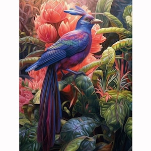 Fantasy Bird Diamond Painting Kit: Full Drill DIY Embroidery