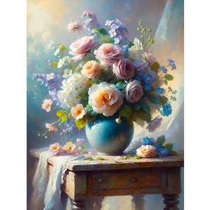 Floral Diamond Painting Kit: DIY 5D Embroidery Home Decor