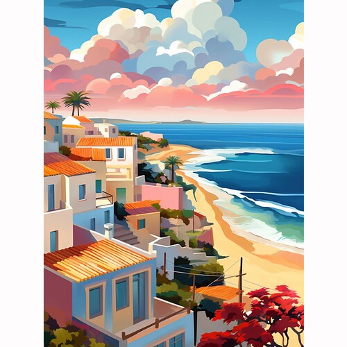 Seaside Diamond Painting Kit: DIY Coastal Home Decor