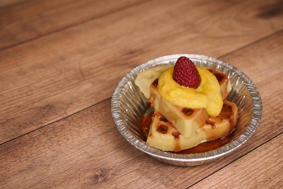 Handmade Waffle Soap with Vanilla Cream & Strawberry