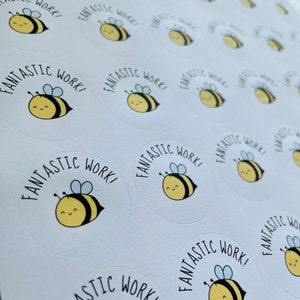 Bee Stickers- Teacher Stickers - Reward Stickers - Personalised Stickers - Teacher Gifts - Fantastic Work Stickers - NQT - Pun Stickers