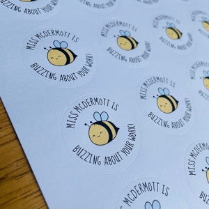 Bee Stickers - Teacher Stickers - Reward Stickers - Personalised Stickers - Teacher Gifts - Teacher Stationery - NQT -  Pun Stickers- ECT