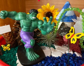 Kids Fairy Garden Kit featuring toys from Marvel Hulk & Deadpool Garden kit Unique Kids Gift Nature Toy Superhero Avengers