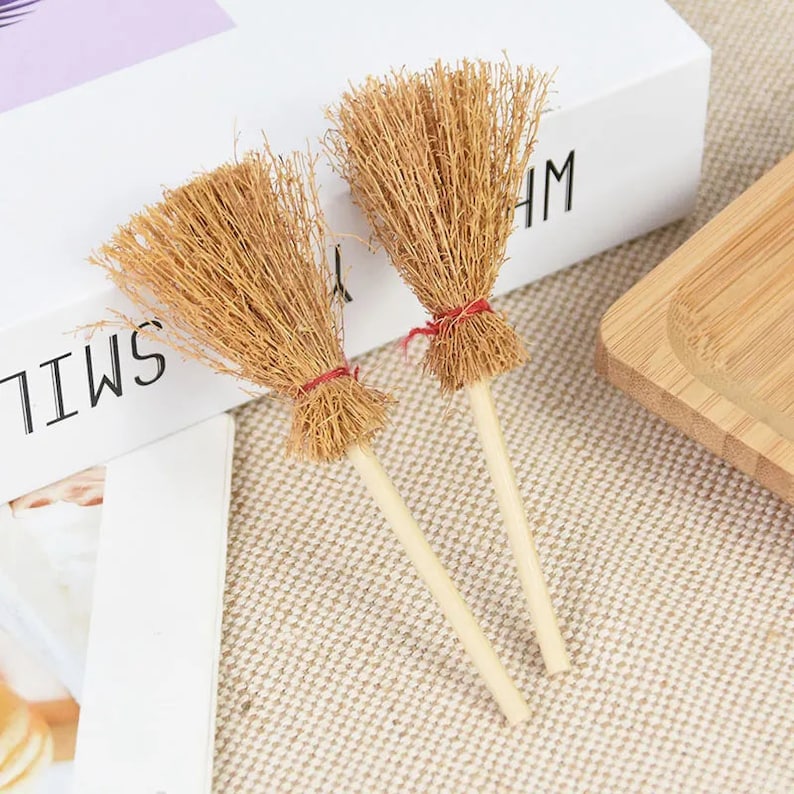 10/20pcs Mini Broom Witch Straw Brooms DIY Hanging Ornaments Etsy