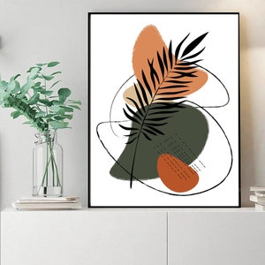Arte de pared imprimible, impresiones minimalistas, arte digital, arte de pared botánico, impresión abstracta, arte de pared abstracto moderno, impresión de arte escandinavo