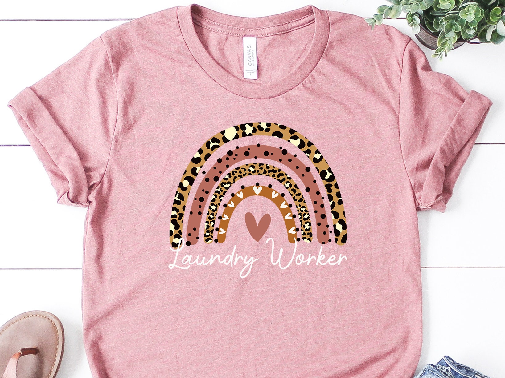 Laundry Worker Shirts Vintage Boho Laundry Worker Rainbow Etsy