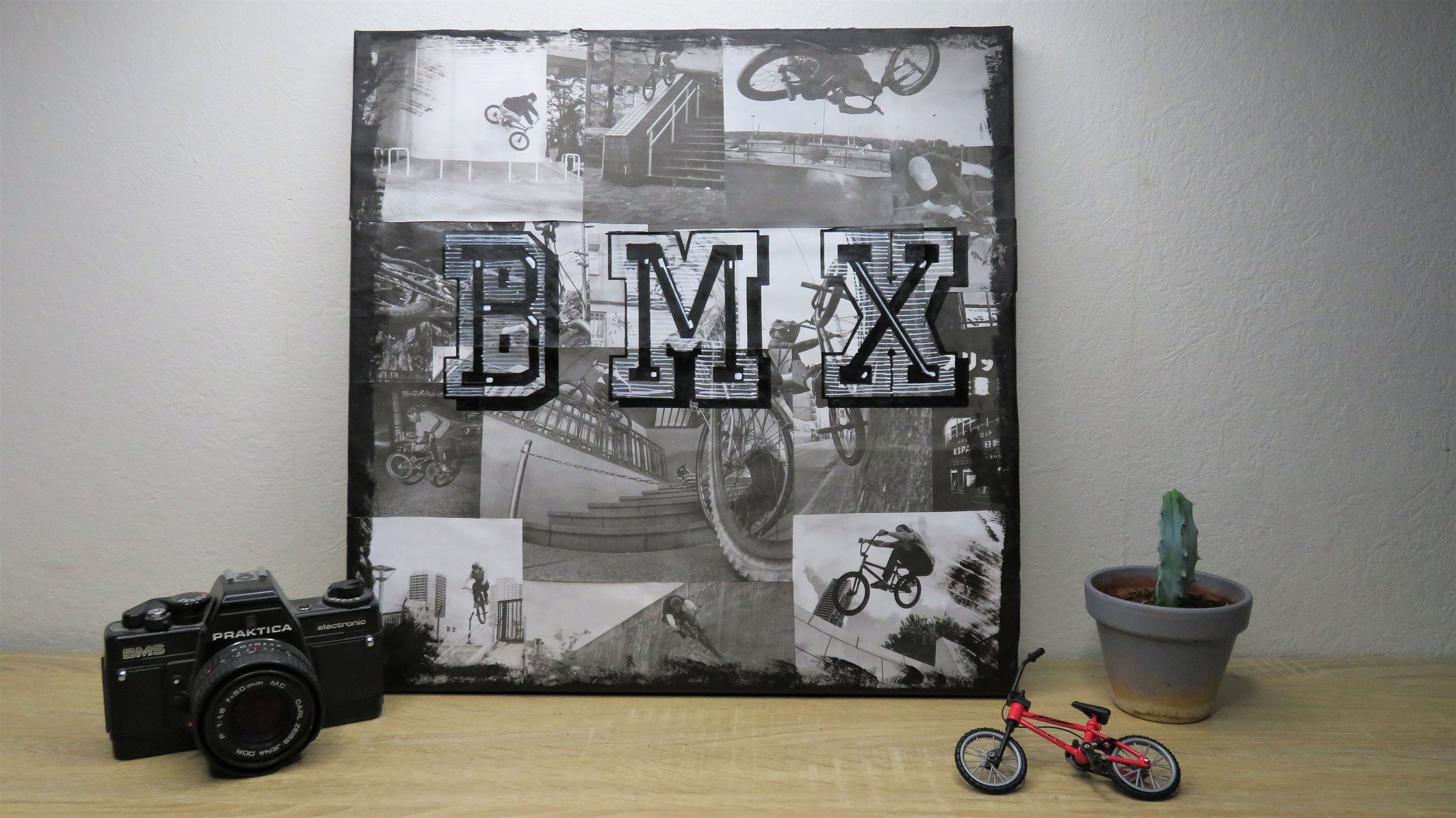 Collage sur Toile Bmx