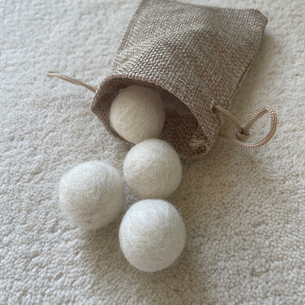 Cat Toy Balls - Natural Wool Felt (Set of 4)