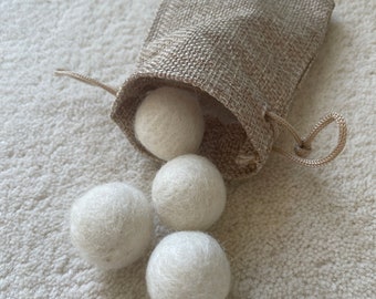 Cat Toy Balls - Natural Wool Felt (Set of 4)
