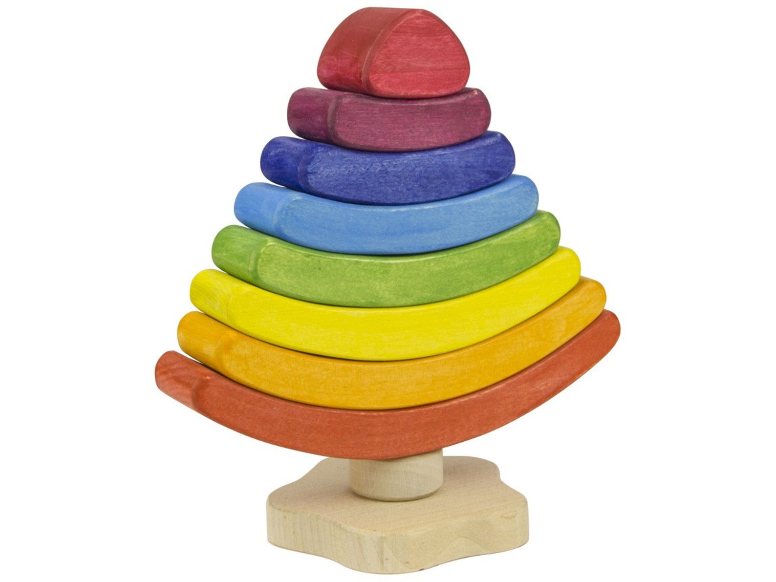 Wooden Stacking Pyramid Wooden Pyramid Toy Wooden Stacking Etsy