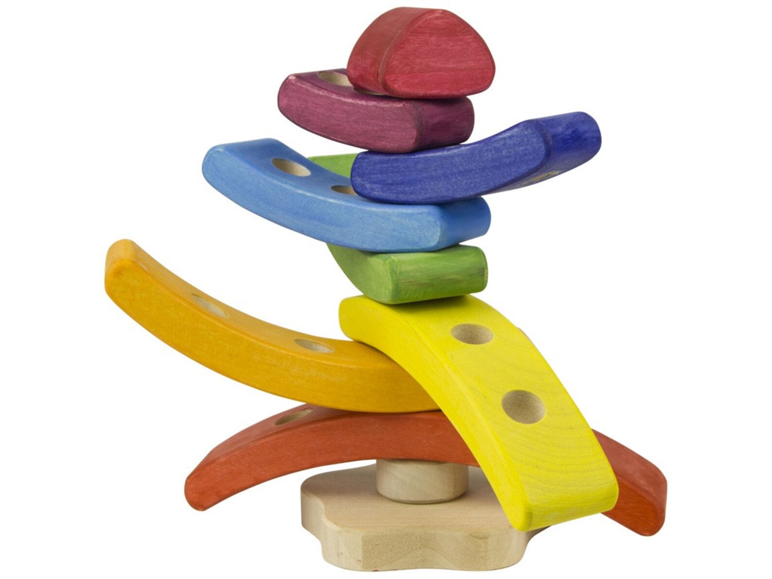 Wooden Stacking Pyramid Wooden Pyramid Toy Wooden Stacking Etsy