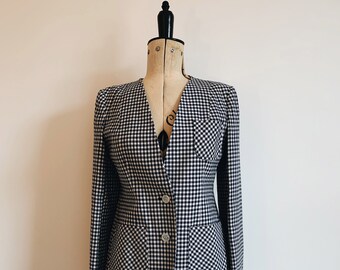 Checked blazer