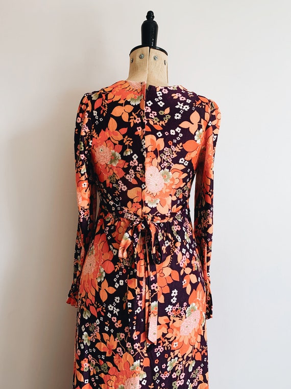 70s Funky floral dress - image 6