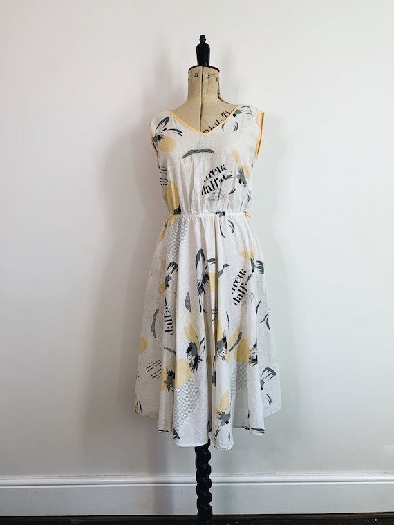 News paper Print dress