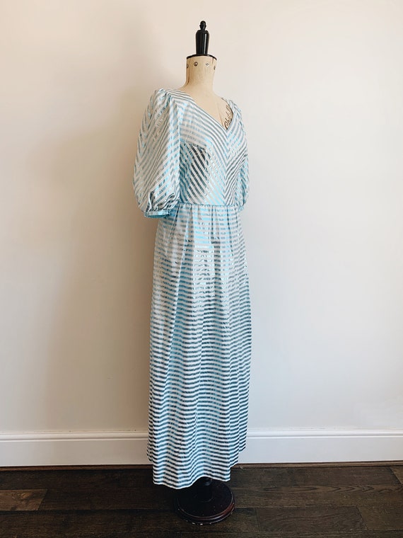 Prairie metallic stripe dress - image 3