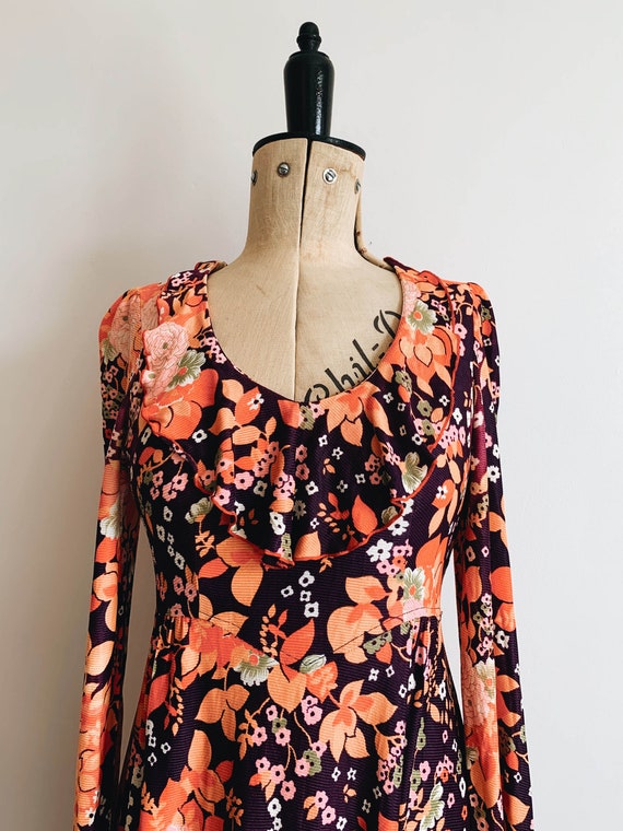 70s Funky floral dress - image 2