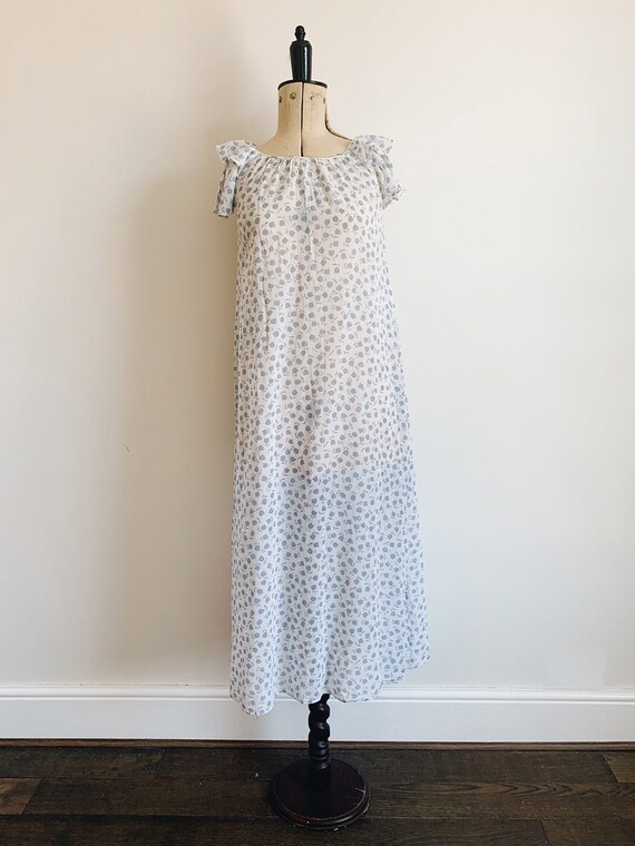 Ruffle disty print dress