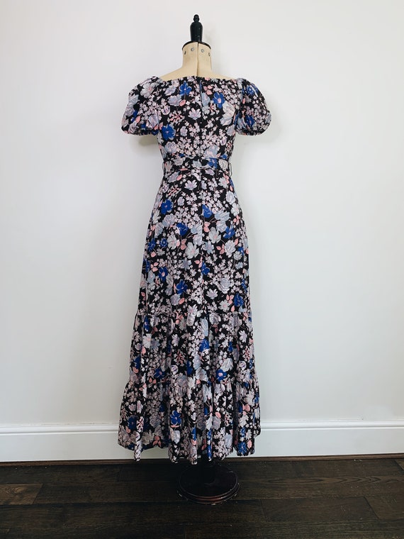 70s Prairie floral belted dress - image 10