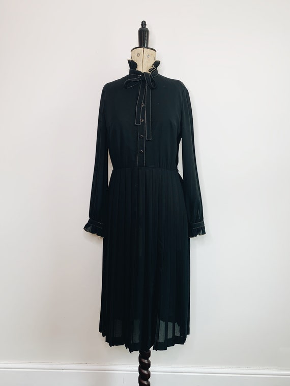 Pleated ruffle shirtdress