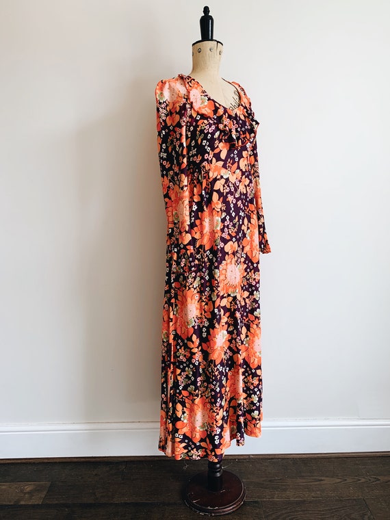 70s Funky floral dress - image 3