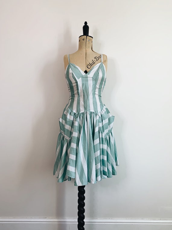 Stripy parachute style dress