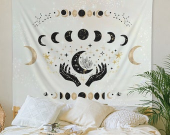 Arazzo da parete con galassia e foresta stellata, arazzo da parete con cielo stellato psichedelico, arazzo blu, decorazione per camera da letto e sogg | Leroy Merlin