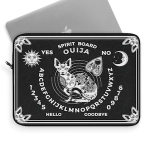 Ouija Laptop Gothic Sleeve Spirit Board Goth Laptop Case Black Ouija Board Sphynx Gothic Cat Halloween Macbook Pro Macbook Air 12" 13" 15"