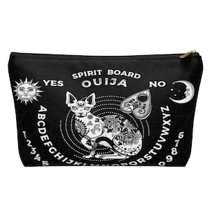 Ouija Sphynx Purse Gothic Spirit Board Accessory Pouch Ouija Board Pencil Case Supernatural Halloween Seance Travel Pouch Goth Coin Purse