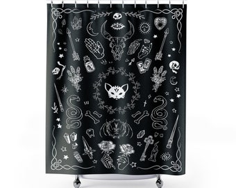 Witch Shower Curtain Etsy