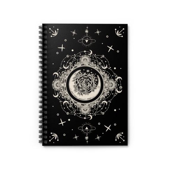 Sun and Moon: Celestial Journal | Dot Grid Journal Diary Notebook, 8 x 10  | Sun and Moon Journal, Celestial Notebook, Capricorn Journal, Boho Diary