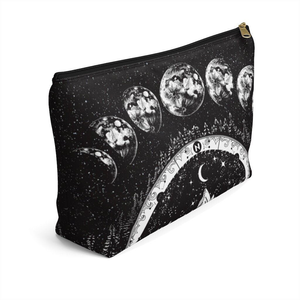 Moon Phases Accessory Pouch Travel Case Lunar Phases Cosmetic - Etsy