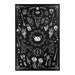 Gothic Witchy Area Rug Witchcraft Magic Moon Skulls Snake Sphynx Black ...