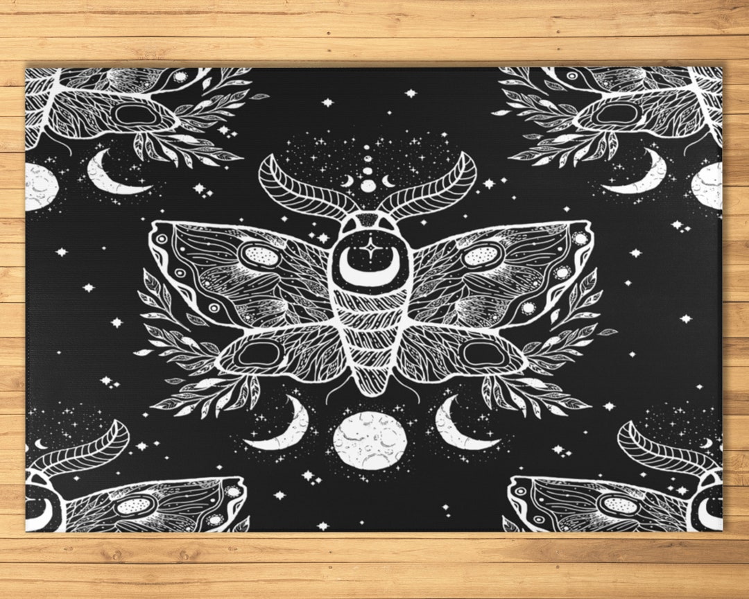 Moth Area Rug The Moth Rug Starry Night Firefly Area Rug Butterfly Floor Mat Bohemian ...
