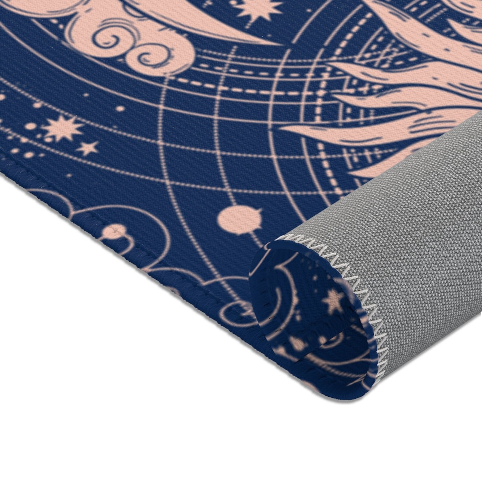 Sun and Moon Area Rug Blue Celestial Skies Floor Mat Clouds - Etsy