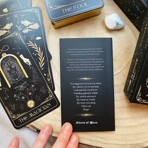 Cosmica Somnis Gold Gilded Tarot Deck With Guidebook & Box, 78 Cards ...