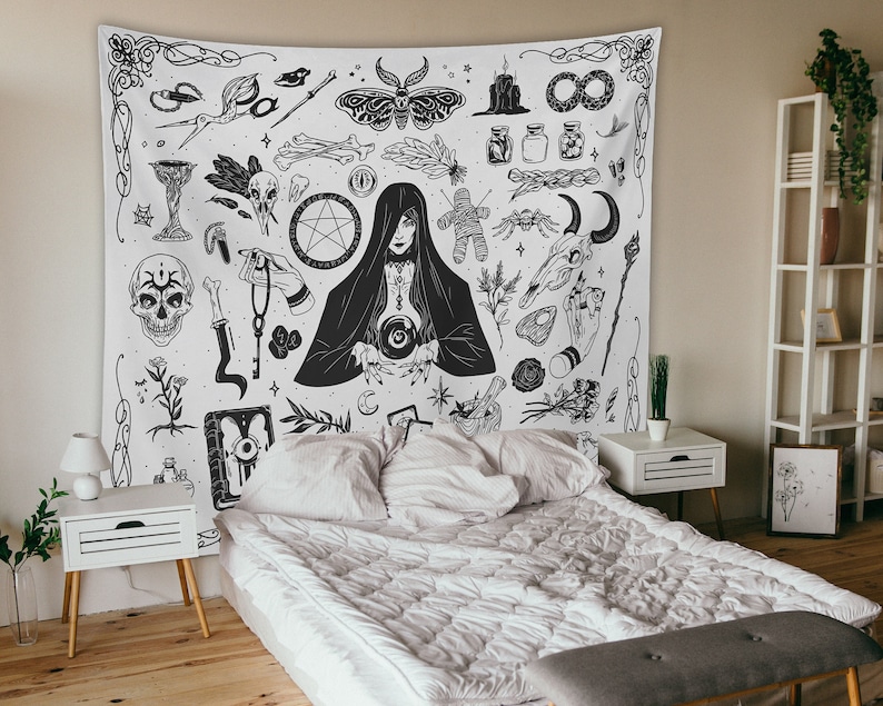 Astrological Skull Tapestry 