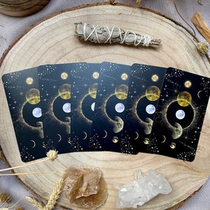 Cosmica Somnis Gold Gilded Tarot Deck With Guidebook & Box, 78 Cards ...