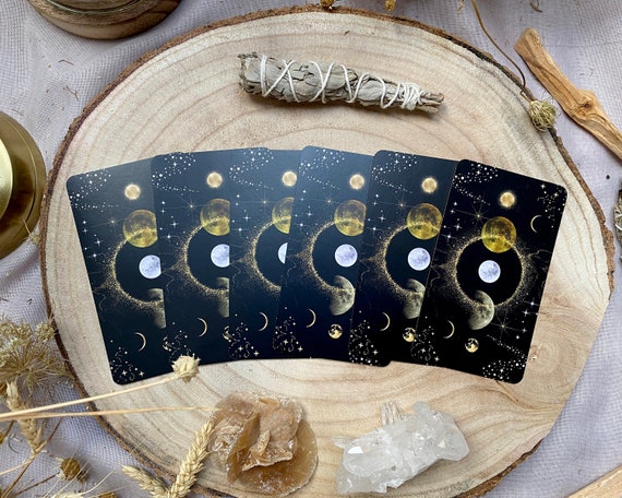 Cosmica Somnis Gold Gilded Tarot Deck With Guidebook & Box, 78