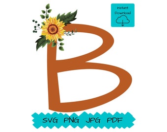 Download Art Collectibles Clip Art Sunflower Svg Printable Wall Art Instant Digital Download Svg Files For Cricut Floral Letter K Sublimation Designs Monogram Font