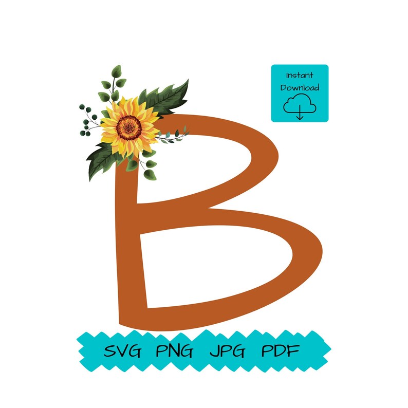 Free Free 208 Sunflower Initial Svg SVG PNG EPS DXF File
