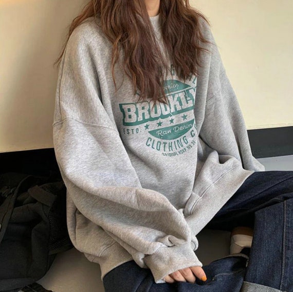 LatestPick Brooklyn New York Pullover Crewneck Comfy and Cozy Sweatshirt | Retro Vintage Trends | Cute Aesthetic Fashion | Y2k 2000s 90s Style