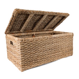 Wicker Storage Trunk Rattan Toy Chest| Eco-Friendly | Artisan Made | Rattan | Boho Coastal