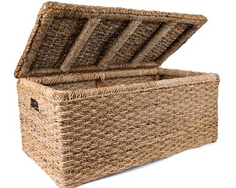 Wicker Storage Trunk Rattan Toy Chest| Eco-Friendly | Artisan Made | Rattan | Boho Coastal