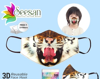 3d Tiger Mask Etsy