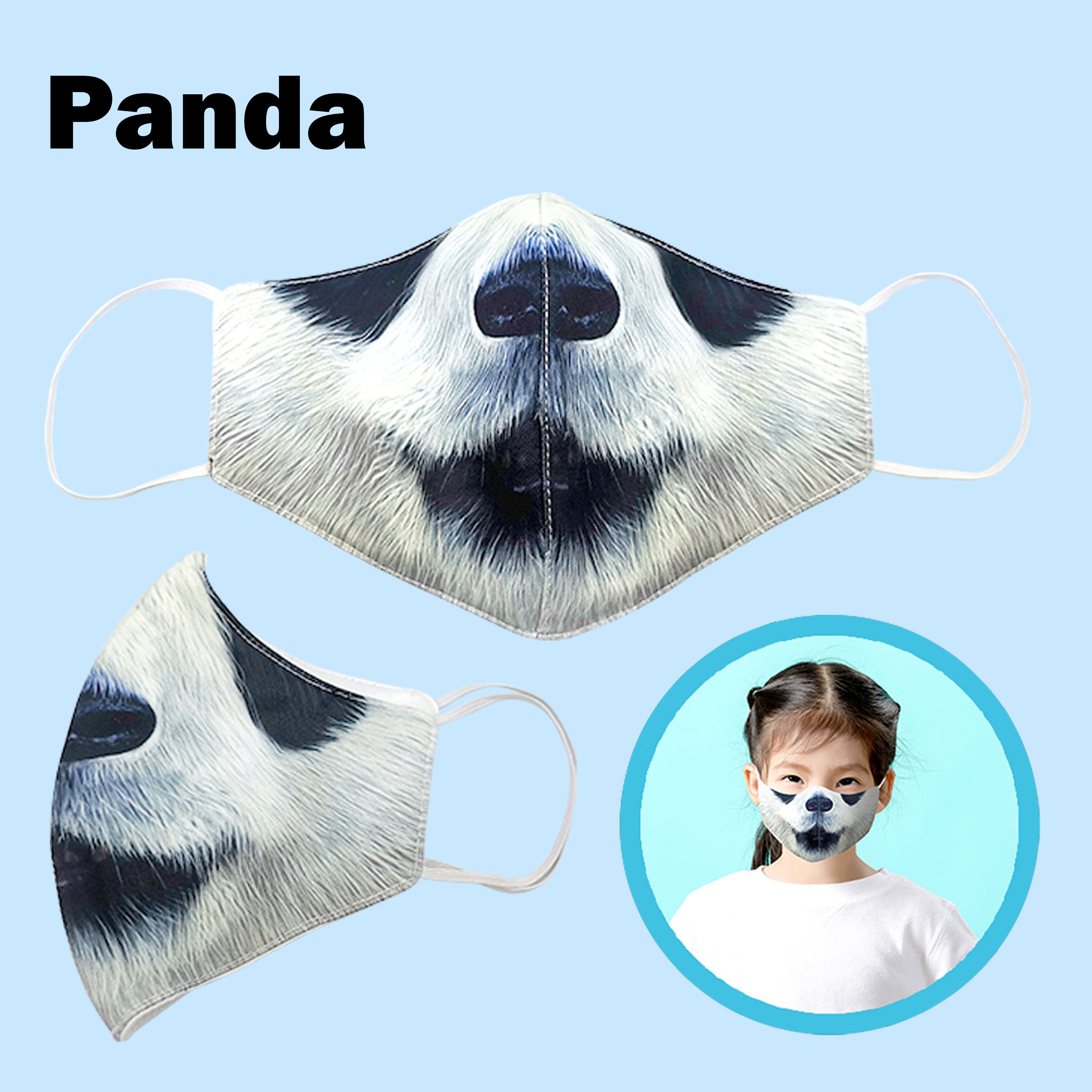 Kids Face Masks Animal Face Mask Triple Layer Mask Mask Etsy
