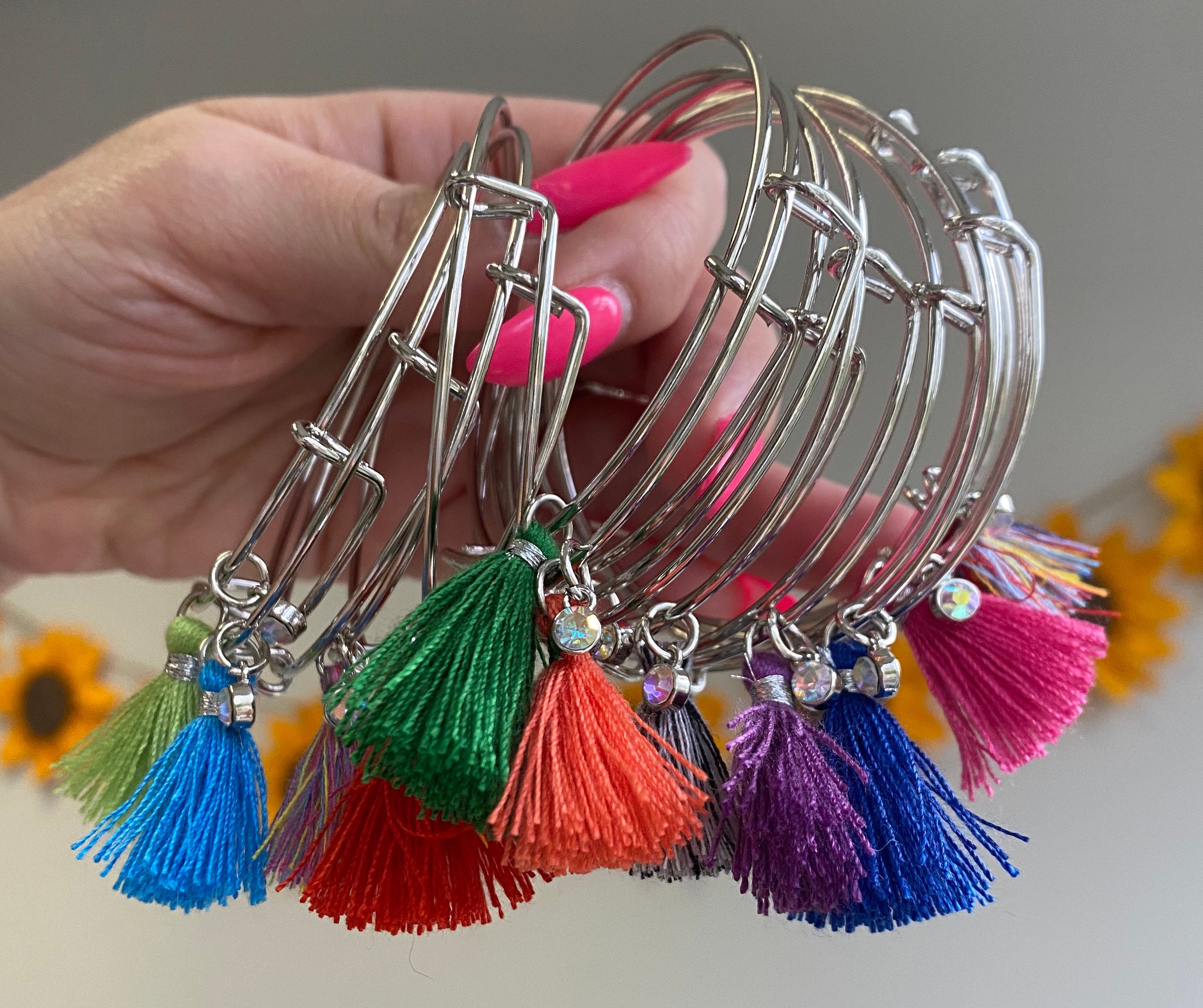 Bangle With Tassel Etsy