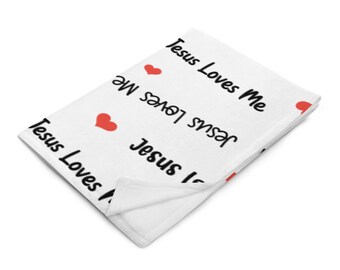 Jesus Loves Me Throw Blanket