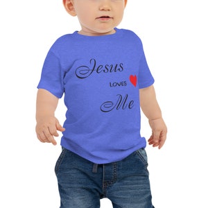 Baby Jersey Short Sleeve Tee - Jesus Loves Me